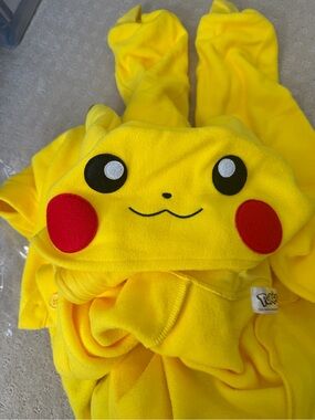 Pikachu Yellow Pokemon Hooded Onesie